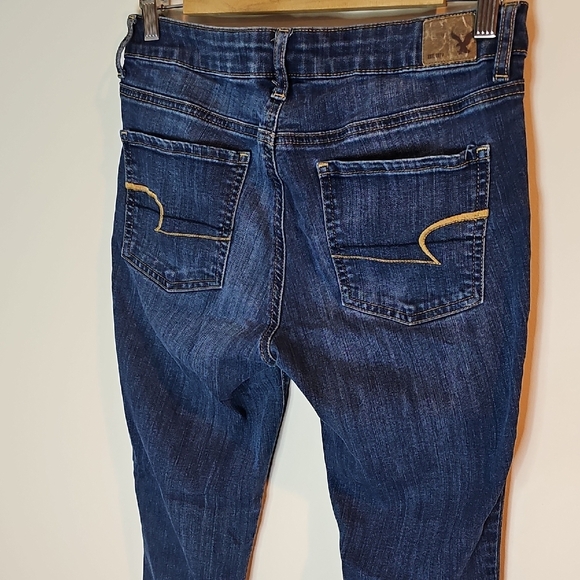 American Eagle Outfitters Size 8 Dark Blue Ankle Jeggings - Picture 4 of 9